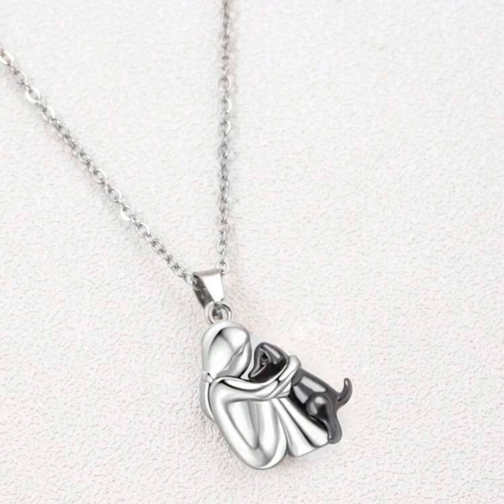 3for$20 suteyi 1 Cartoon Dual Color Human And Animal Pendant Necklace